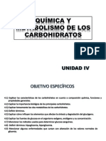 Unidad IV Quimica y Metabolismos de Carbohidratos