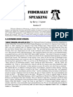 Federally Speaking 27 by Barry J. Lipson, Esq