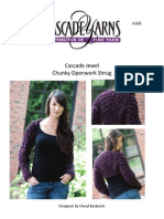 Cascade Jewel Chunky Openwork Shrug: Designed by Cheryl Beckerich