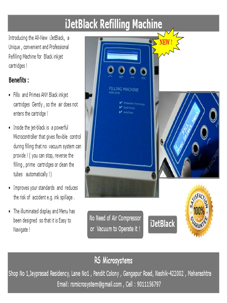 iJetBlack Inkjet Cartridge Refilling Machine | PDF