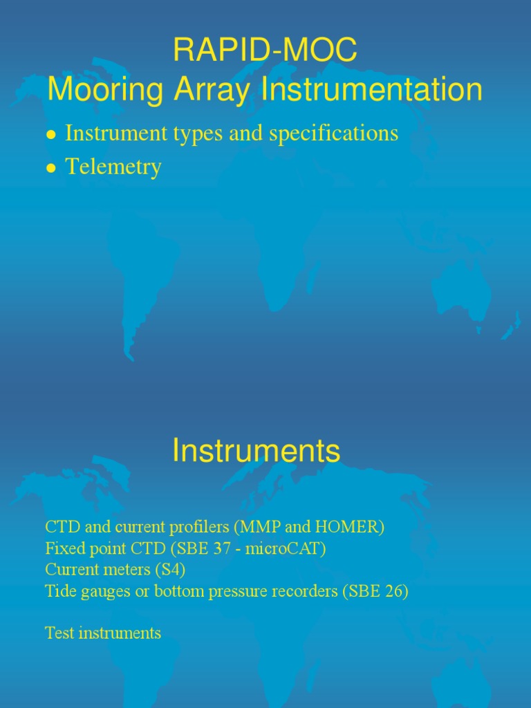 Rapid-Moc Mooring Array Instrumentation: Instrument Types and ...