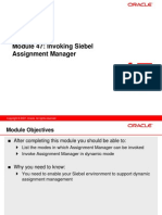 Module 47: Invoking Siebel Assignment Manager