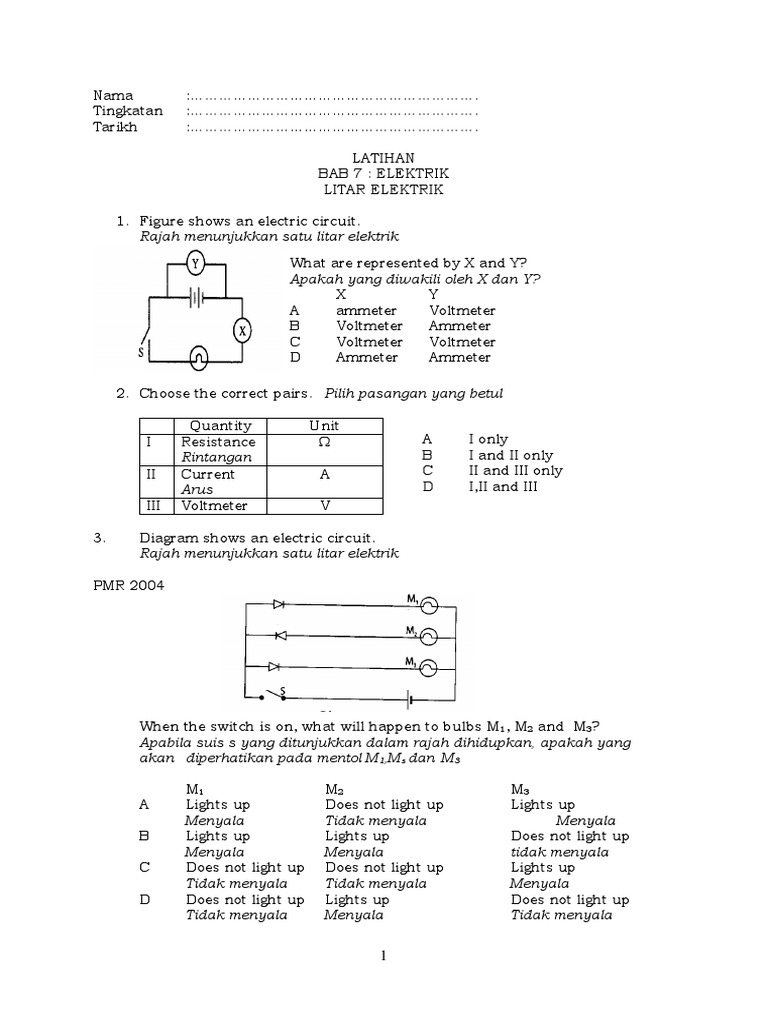 Latihan Bab 7 Elektrik Pdf