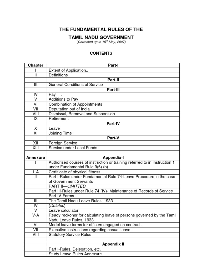 The fundamental rules of tamilnadu government pdf