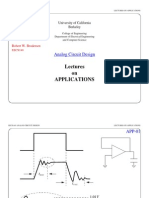 Lectures On Applications: Analog Circuit Design
