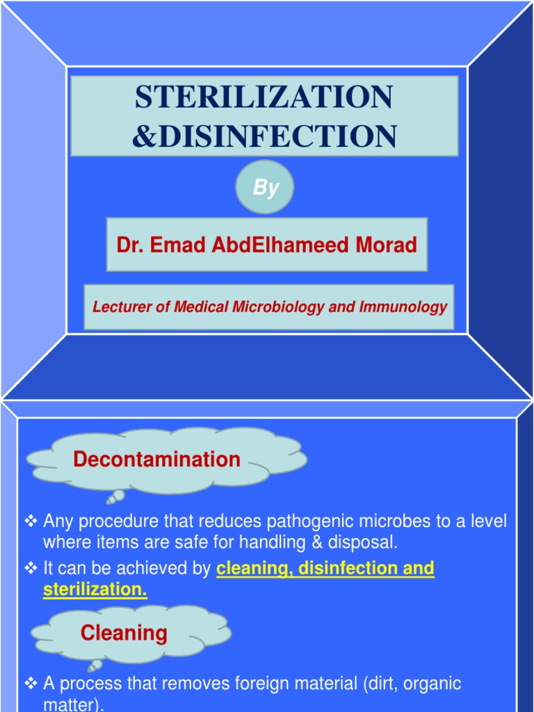 Sterilization and Disinfection PDF Sterilization (Microbiology