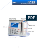 X100 Time Clock Operating Instructions