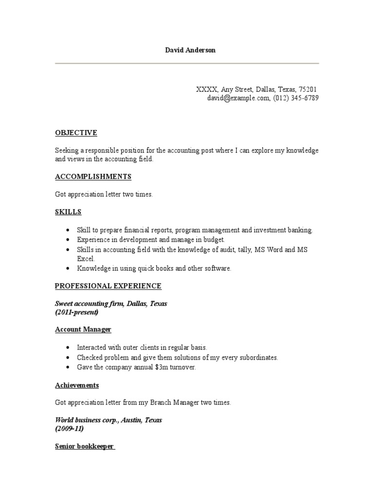 David Anderson Sweet Accounting Firm, Dallas, Texas (2011Present) PDF