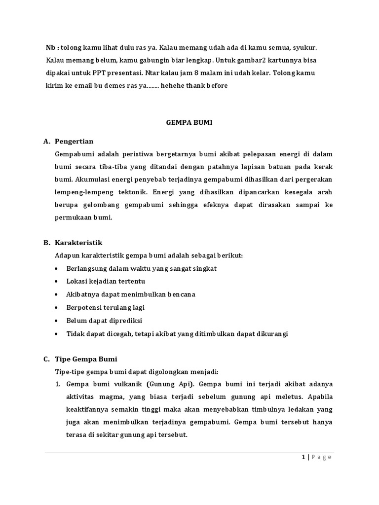 Makalah Gempa Bumi Lengkap