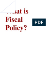 What Is Fiscal Policy