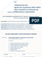 Il Coping Power Program e l'ADHD - SITCC - 2014