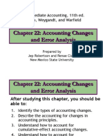 Chapter 22: Accounting Changes and Error Analysis: Intermediate Accounting, 11th Ed. Kieso, Weygandt, and Warfield