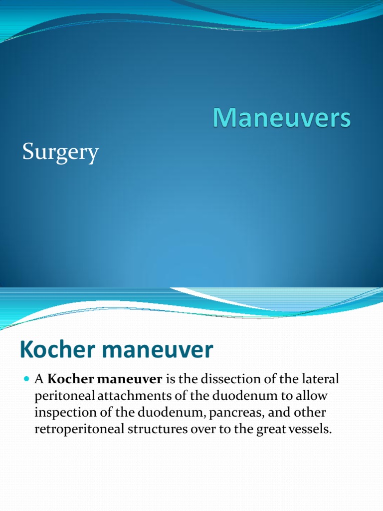 Maneuvers Pdf Human Anatomy Medical Specialties