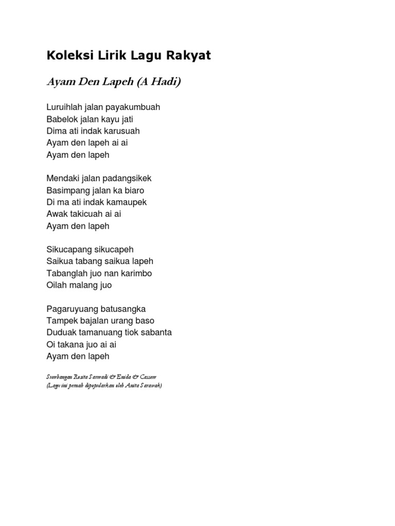 Lagu Tepuk Amai Amai