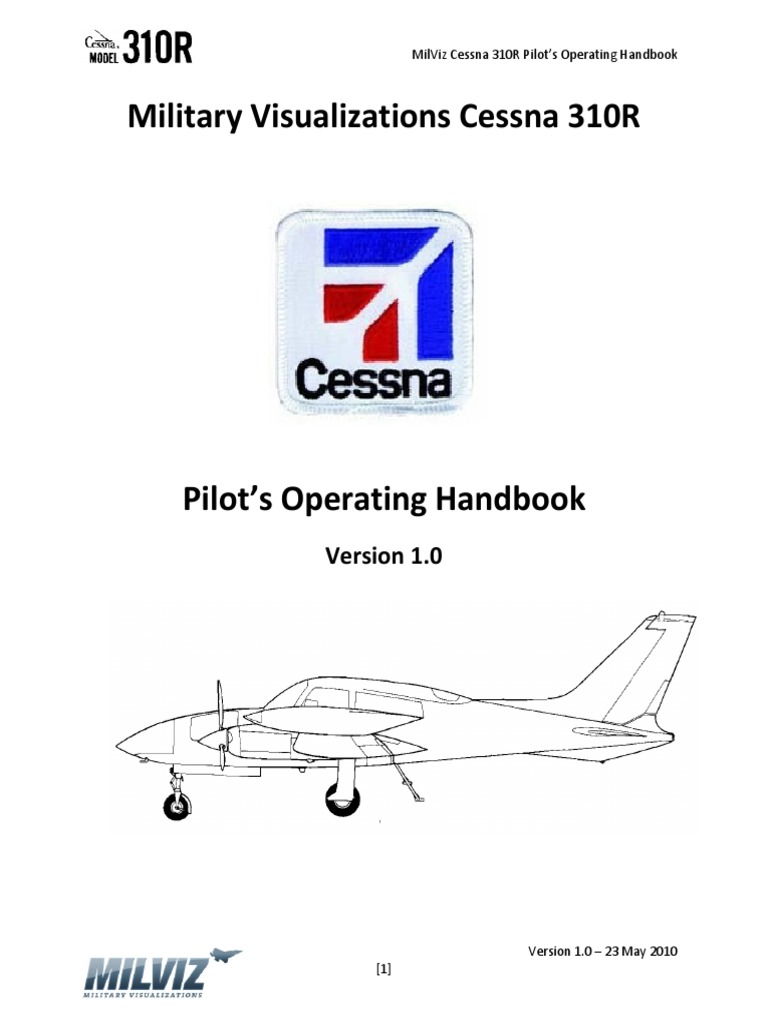 Military Visualizations Cessna 310R POH PDF Landing Gear Takeoff