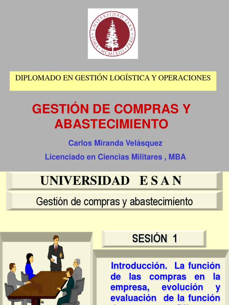 Sesion 01. Gestion de Compras y Abastecimiento | PDF | Logística ...
