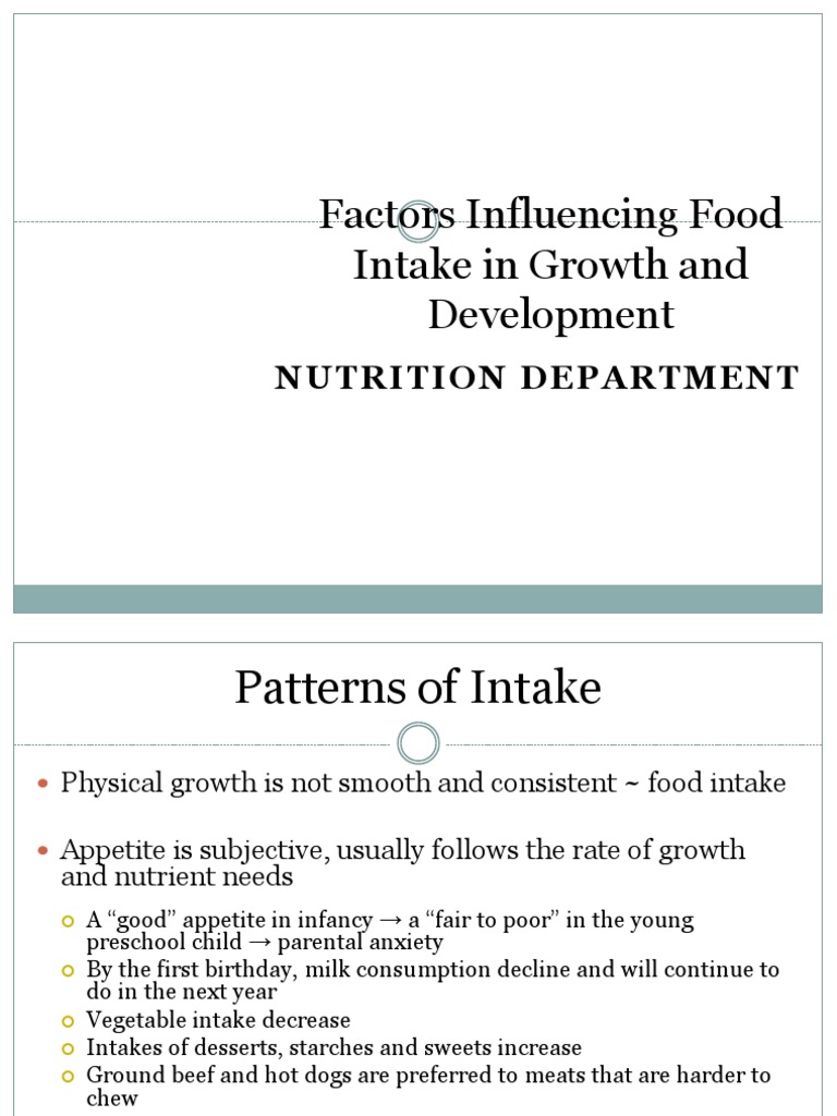 Factors Affecting Children's Food Intake | PDF | Eating | Obesity