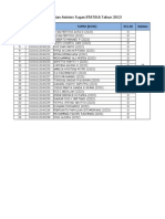 Pembagian Asisten Tugas Statika 2013