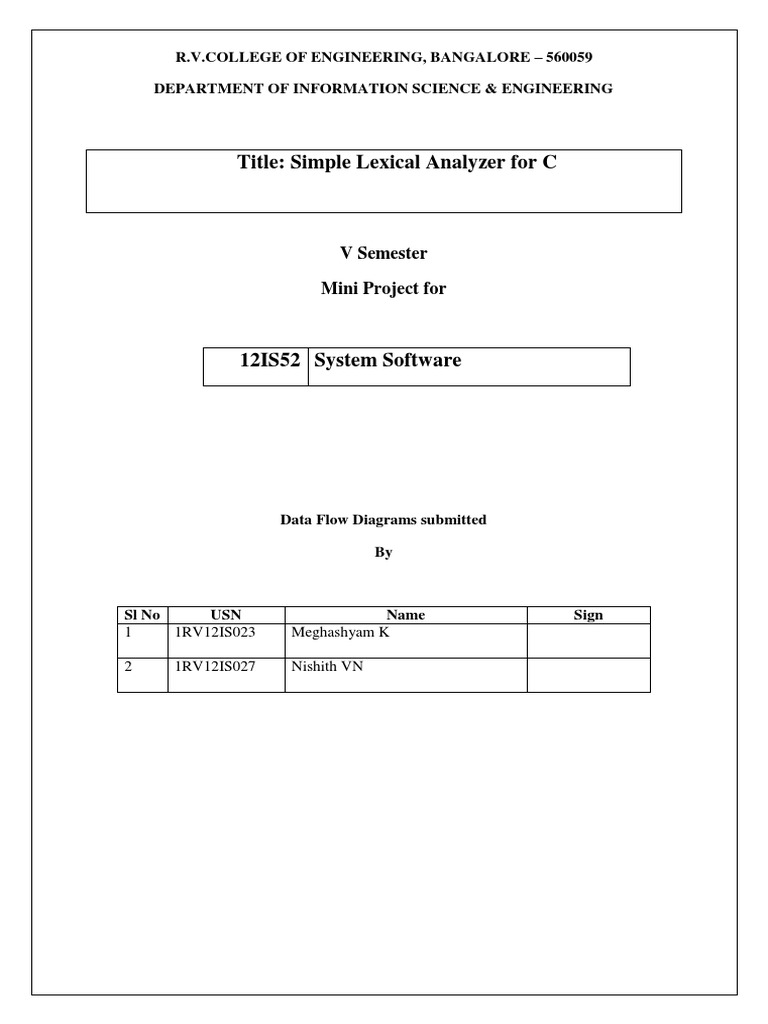 Simple Lexical Analyzer for C | PDF | Computers
