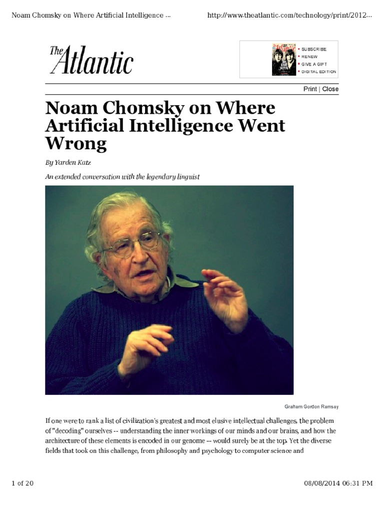 Chomsky on AI and Computer Science | PDF | Qr Code | Telecommunications