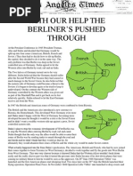 berlin blockade newspaper article