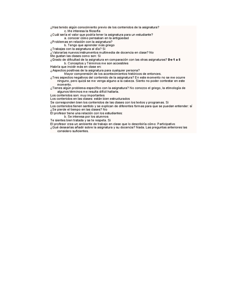 Cuestionario | PDF | Crecimiento personal y profesional | Artes del ...
