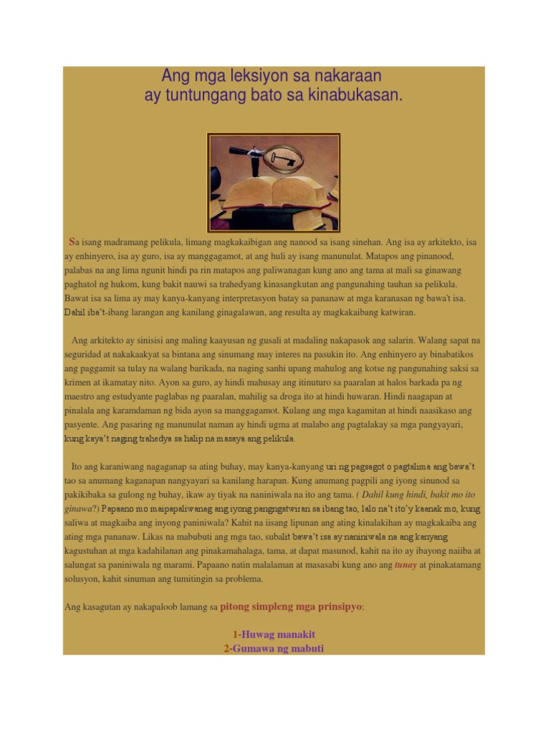 PRINSIPYO | PDF