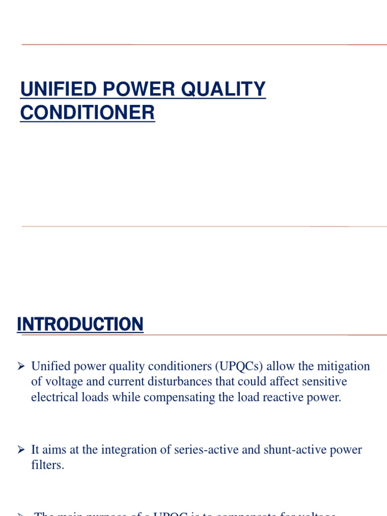 Unified Power Quality Conditioner