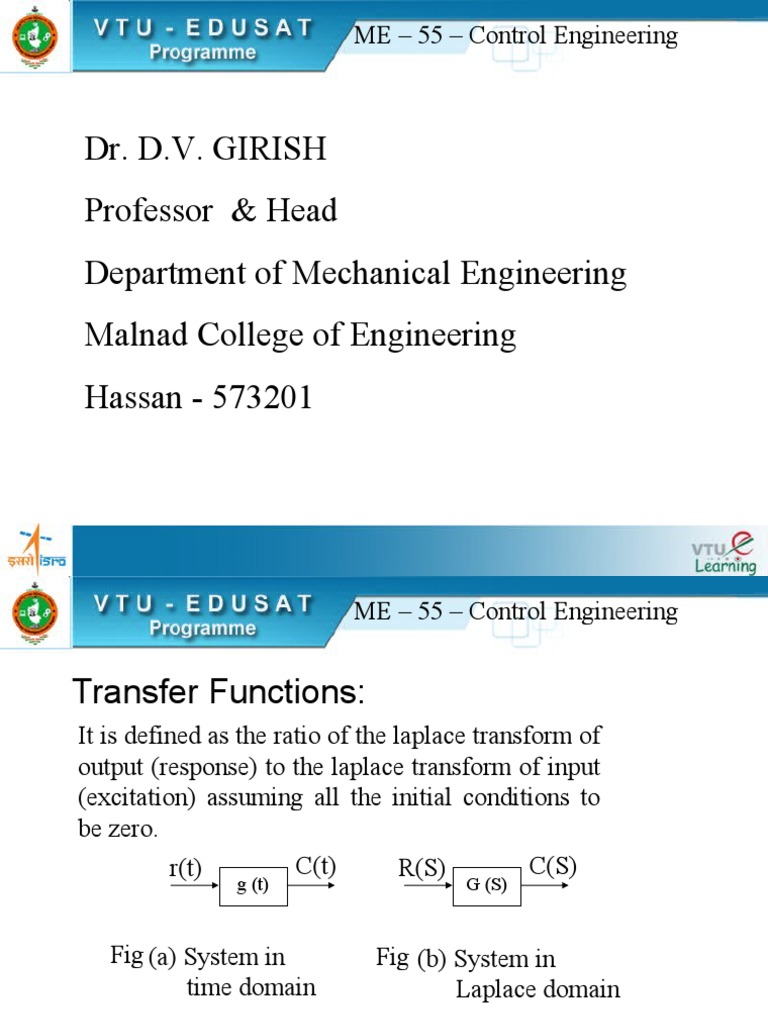 Transfer Function (Control Engg) | PDF | Laplace Transform | Control ...
