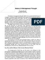 Toward A History of Management Thought: Syracuse University