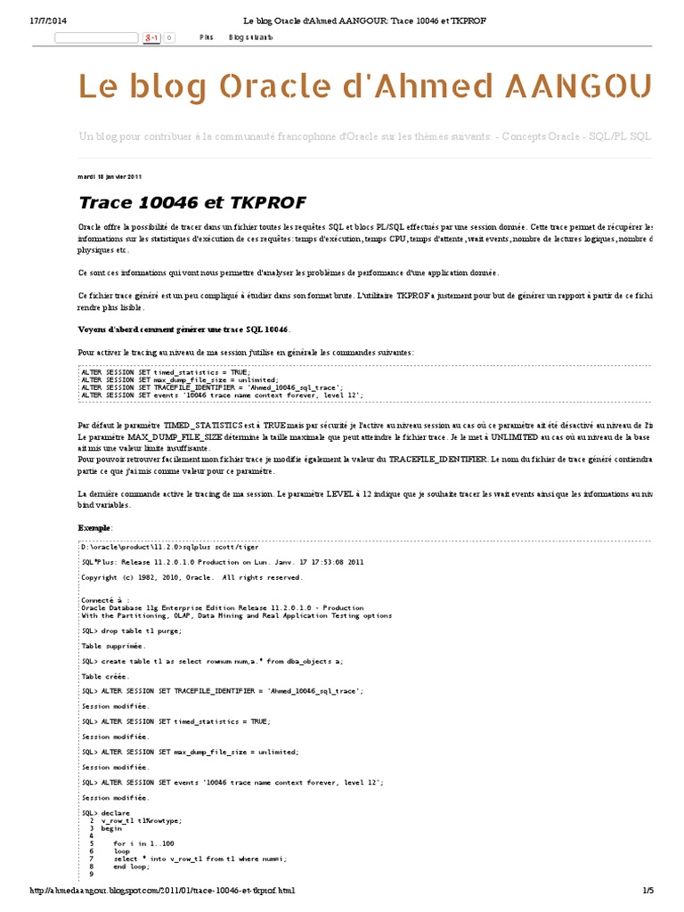 10046 Extended Sql Trace Interpretation – VTDQ