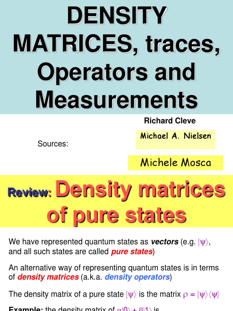 2005 Q 0031 Density Matrices 2 | PDF