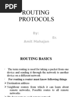 Routing Protocols: By: Er. Amit Mahajan