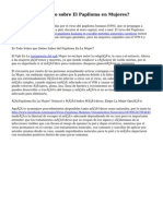 ¿Has Escuchado sobre El Papiloma en Mujeres?