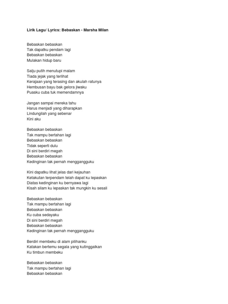 Lirik Lagu Pdf