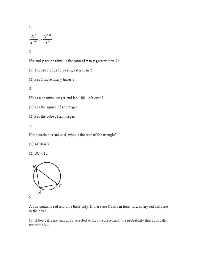 GMAT 700 Level Math Questions PDF | PDF | Number Theory | Mathematical ...