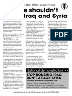 Why We Shouldnt Bomb Iraq - STW Leaflet - With Demo