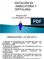Resolucion 123 de 2012