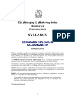 MAMSA Syllable of Diploma in Salesmanship