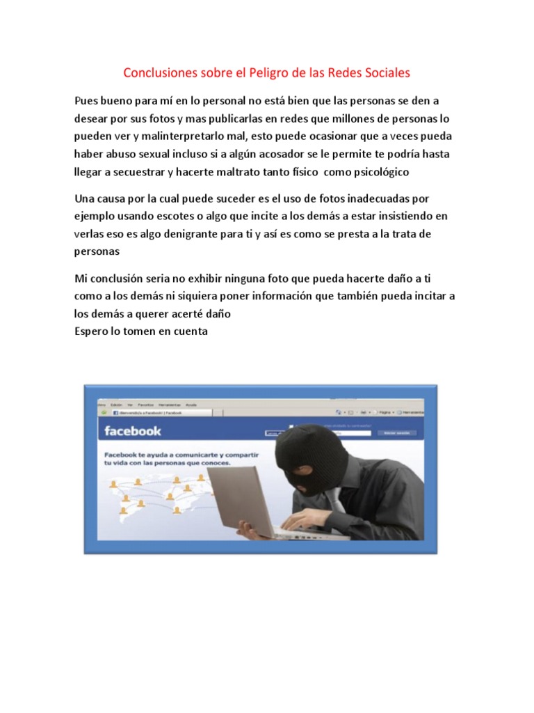 Peligro en Las Redes Sociales | PDF