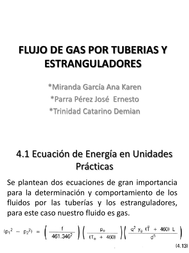 Flujo de Gas en Tuberías y Costos | PDF | Ecuaciones | Gases