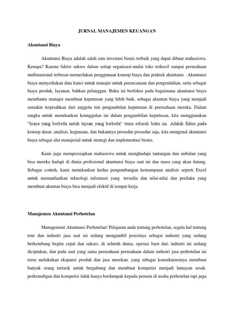 Jurnal Manajemen Keuangan Pdf