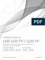 Led LCD TV LCD TV: Owner'S Manual