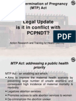 Legal Update Is It in Conflict With PCPNDT?: Medical Termination of Pregnancy (MTP) Act