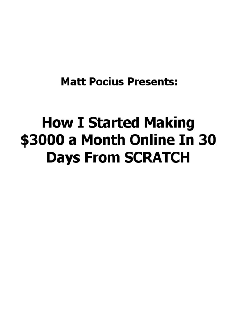$3000/Month Online in 30 Days Guide | PDF | Online Services | Multimedia