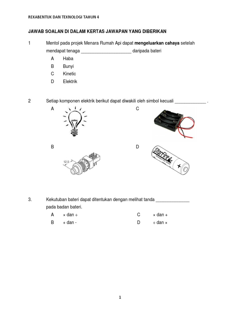 Soalan Rbt Akhir Tahun 4 Pdf