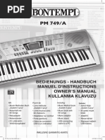Download Bontempi keyboard PM 749A users manual by vdbroger SN241425575 doc pdf