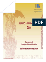 Tema 5 Tema 5 - Javascript Javascript and and Dom Dom: Software Software Engineering Engineering Group Group