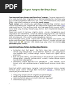 Download Cara Membuat Pupuk Kompos Dari Daun Daun Tanaman by SheylaChila SN241428070 doc pdf