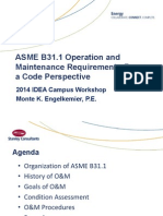 ASME B31.1 Operation and Maintenance Requirements-From A Code Perspective